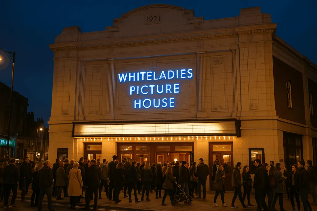 Crowds outside Whiteladies Picture House Bristol